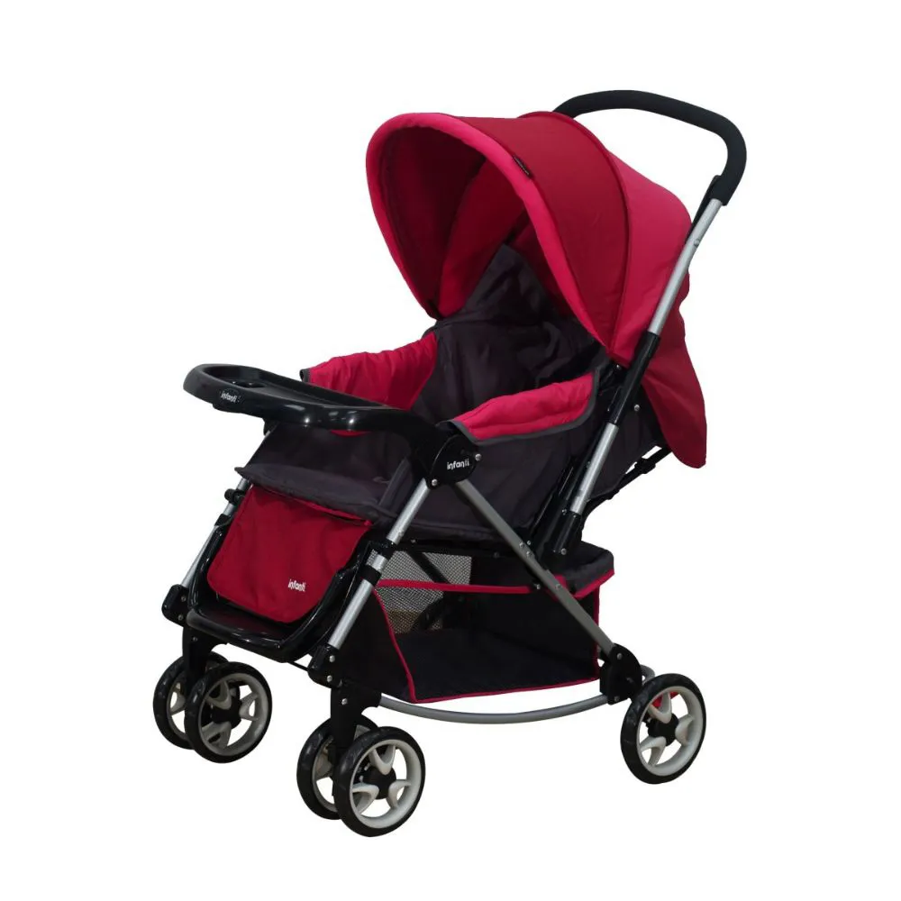 Coche para bebes - Marca Infanti - Color Rojo y Negro